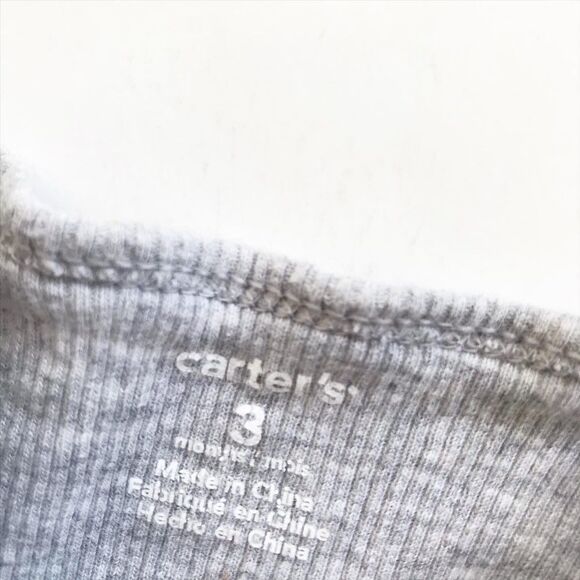 Carters gray ribbed top/bottom set VGUC 3 months - Picture 4 of 5